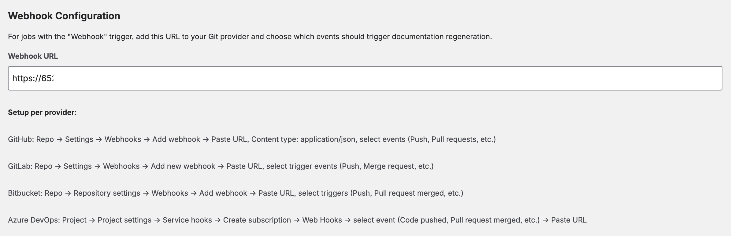 Webhook Configuration